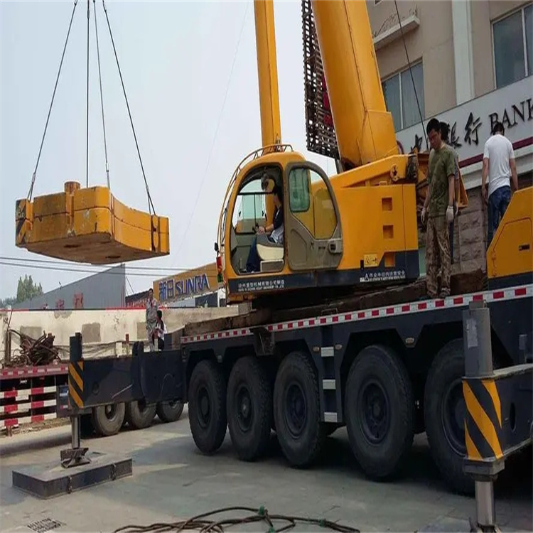 荆门当地吊车出租|机器吊装|75吨|工厂搬迁服务